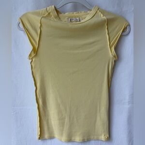 Free People We the Free Ever Had Tee in Butter Yellow Size Small